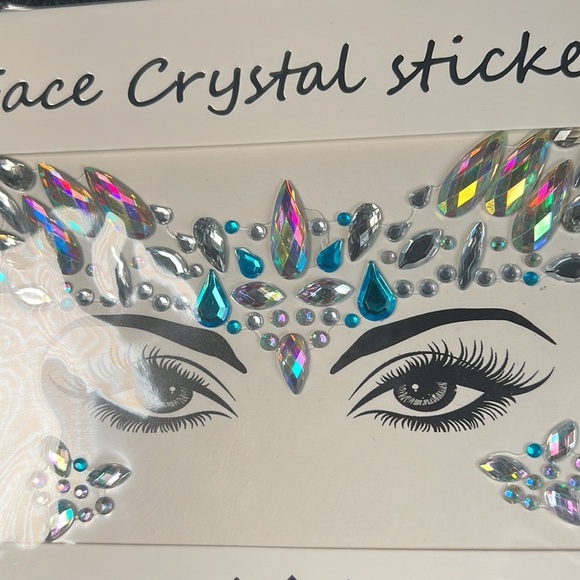 Colorful Iridescent Face Rhinestone Crystal Stickers - Picture 3 of 5